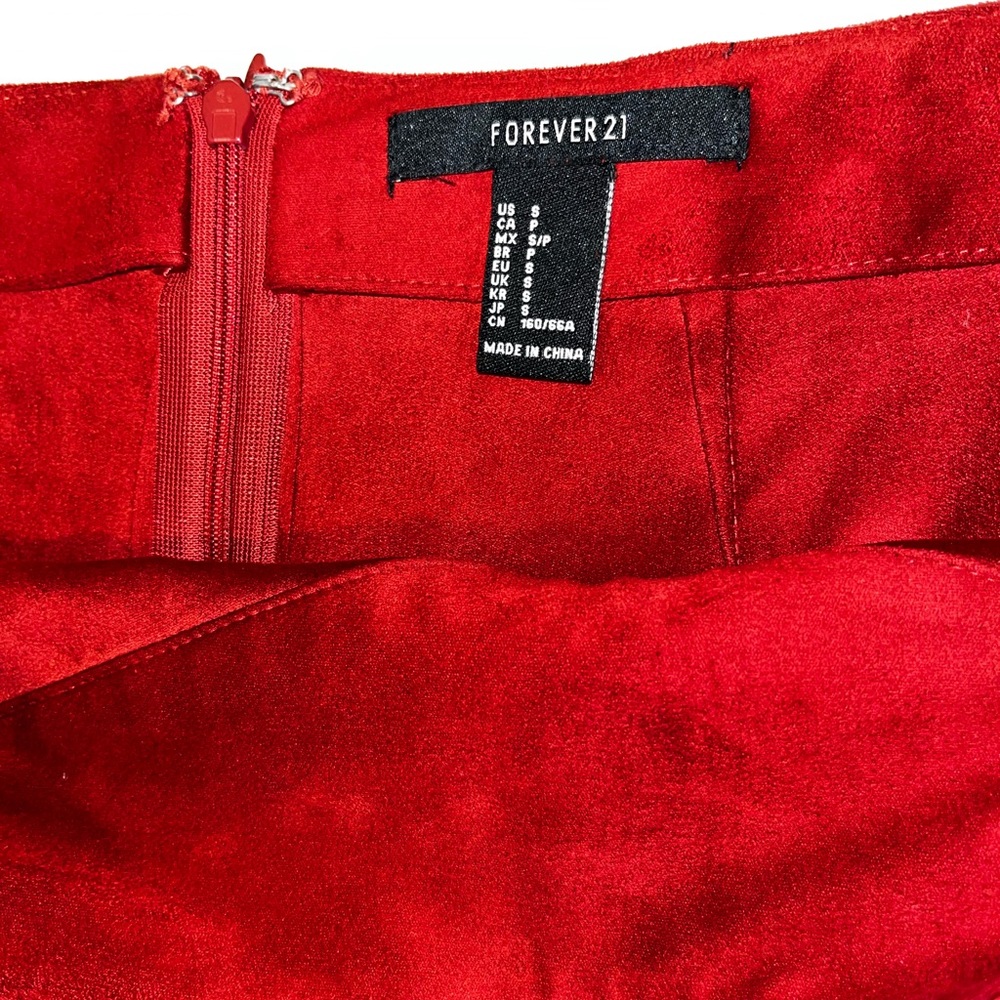 Red fringe Forever 21 skirt